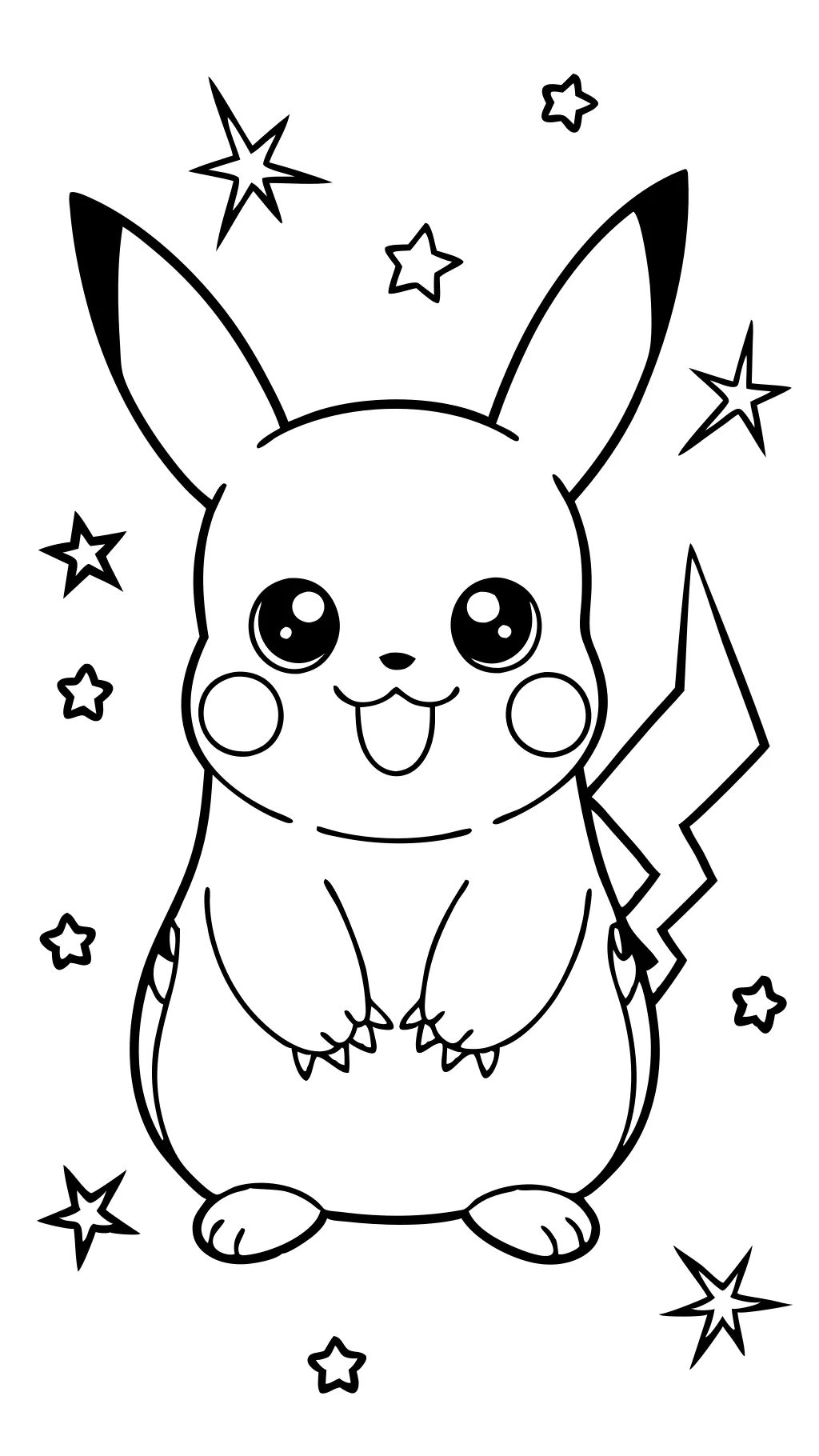 Página para colorear de Pikachu